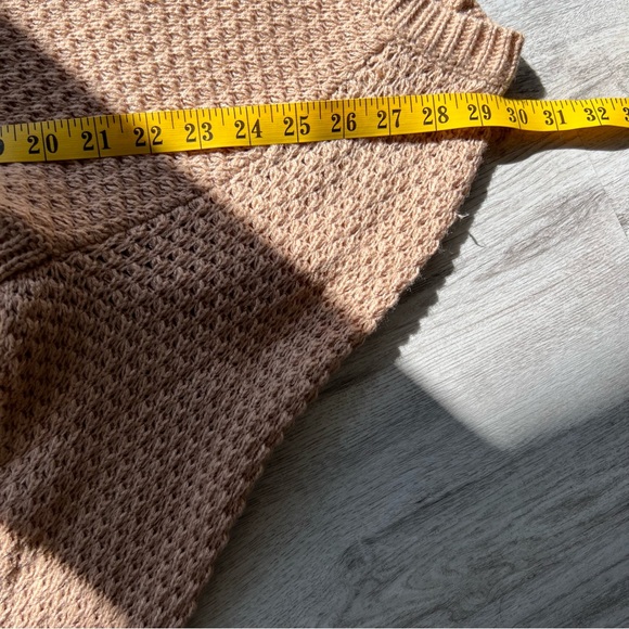 TAN CREWNECK CABLE KNIT SWEATER - Picture 8 of 10